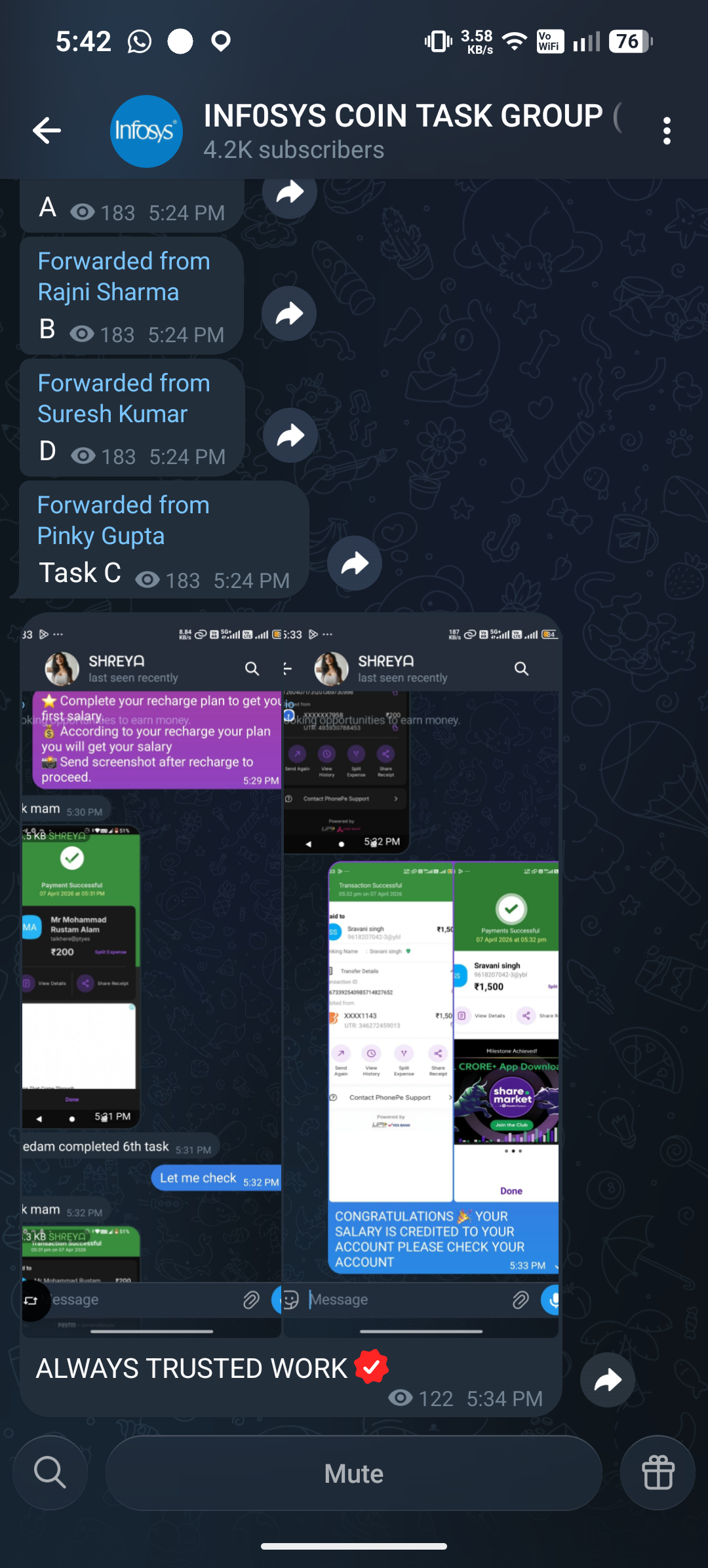 Review scam Telegram 