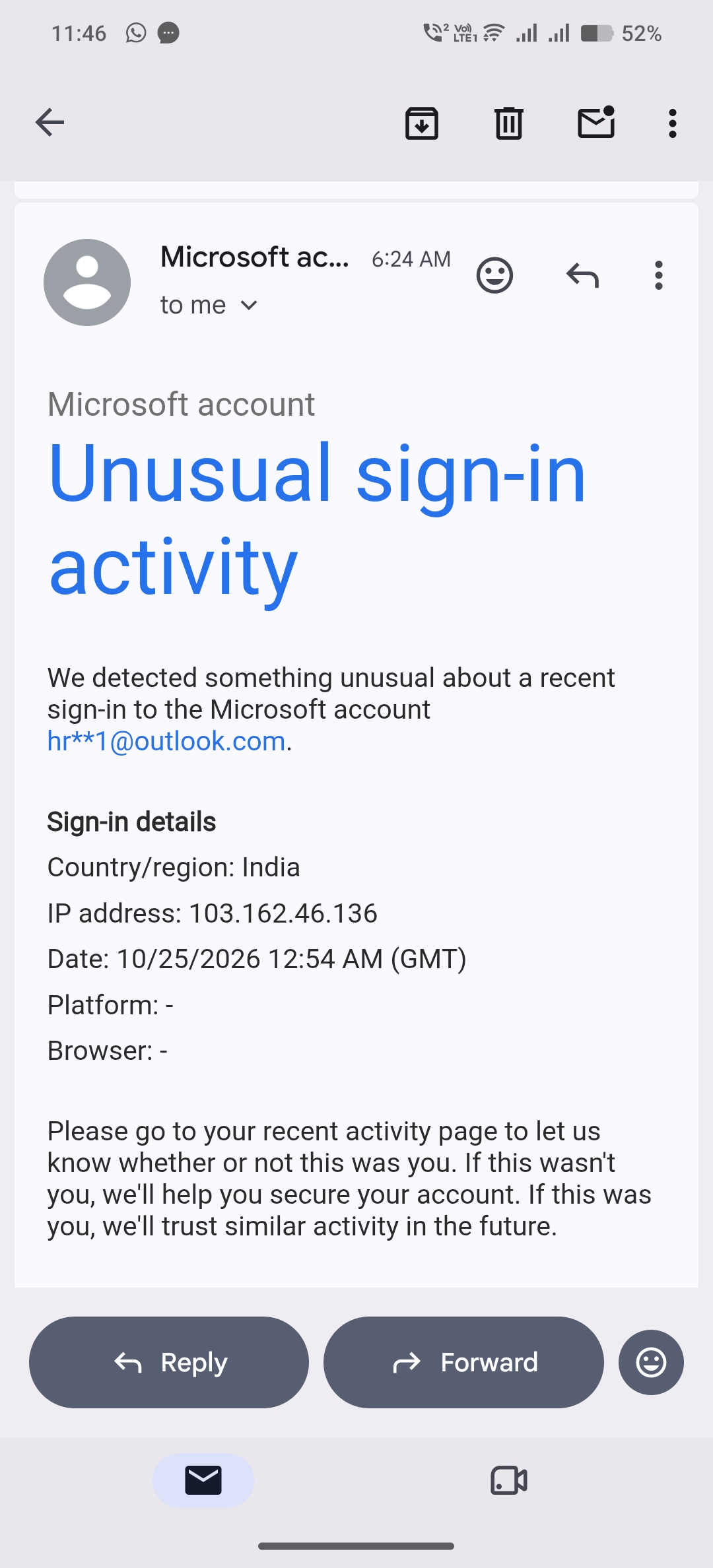 My Microsoft account was hacked