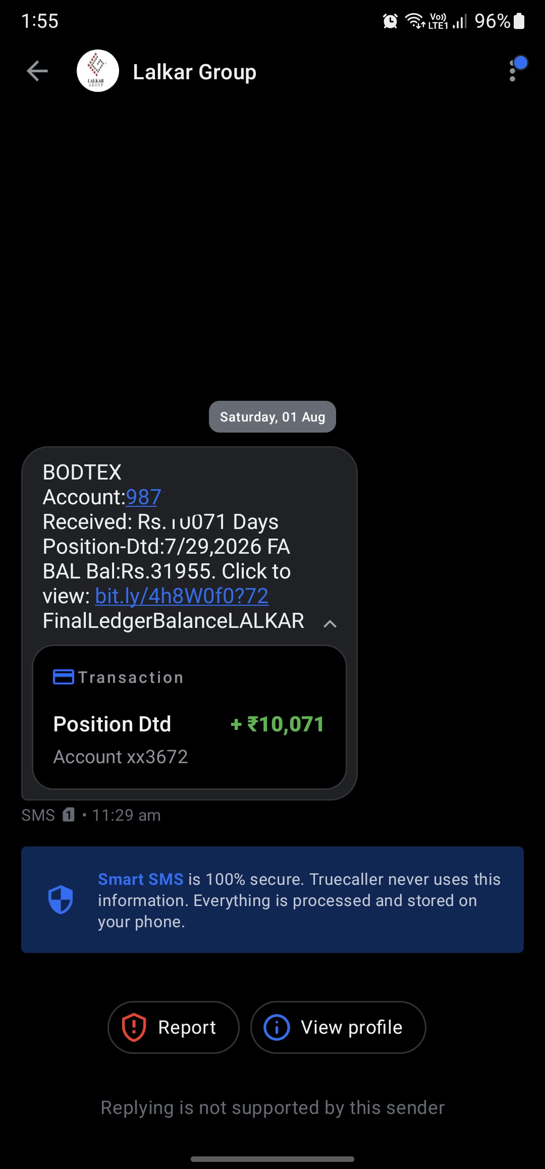 Money credited scam