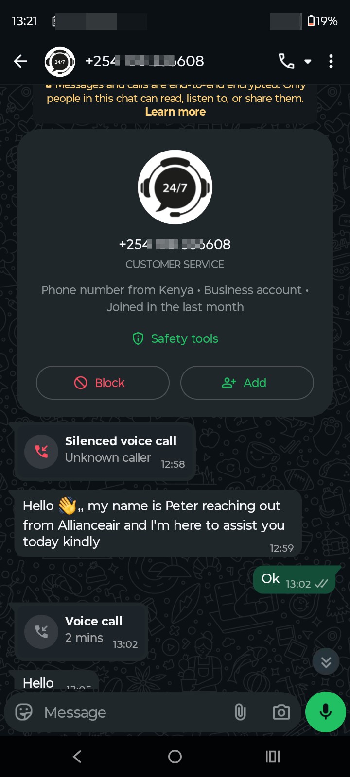 ALLIANCE AIR FRAUD CALL