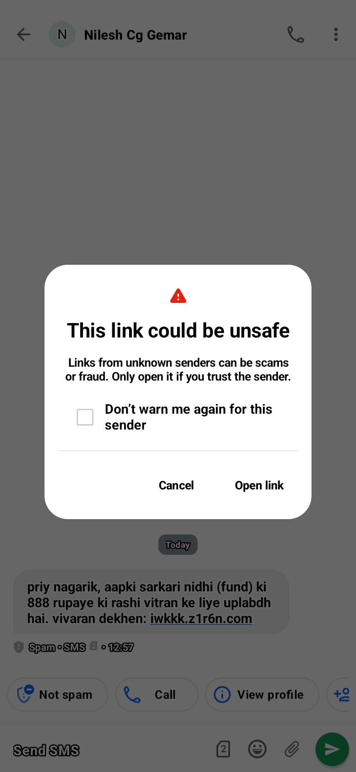 ⚠️ "Don't Click Suspicious Links