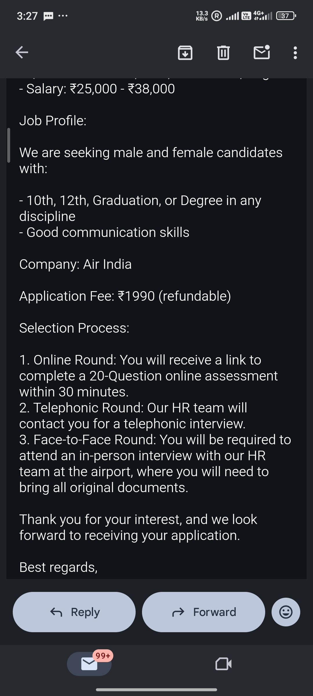 Air India Job Scam