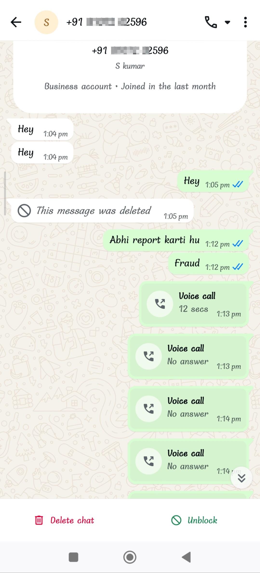Fake transaction text messages