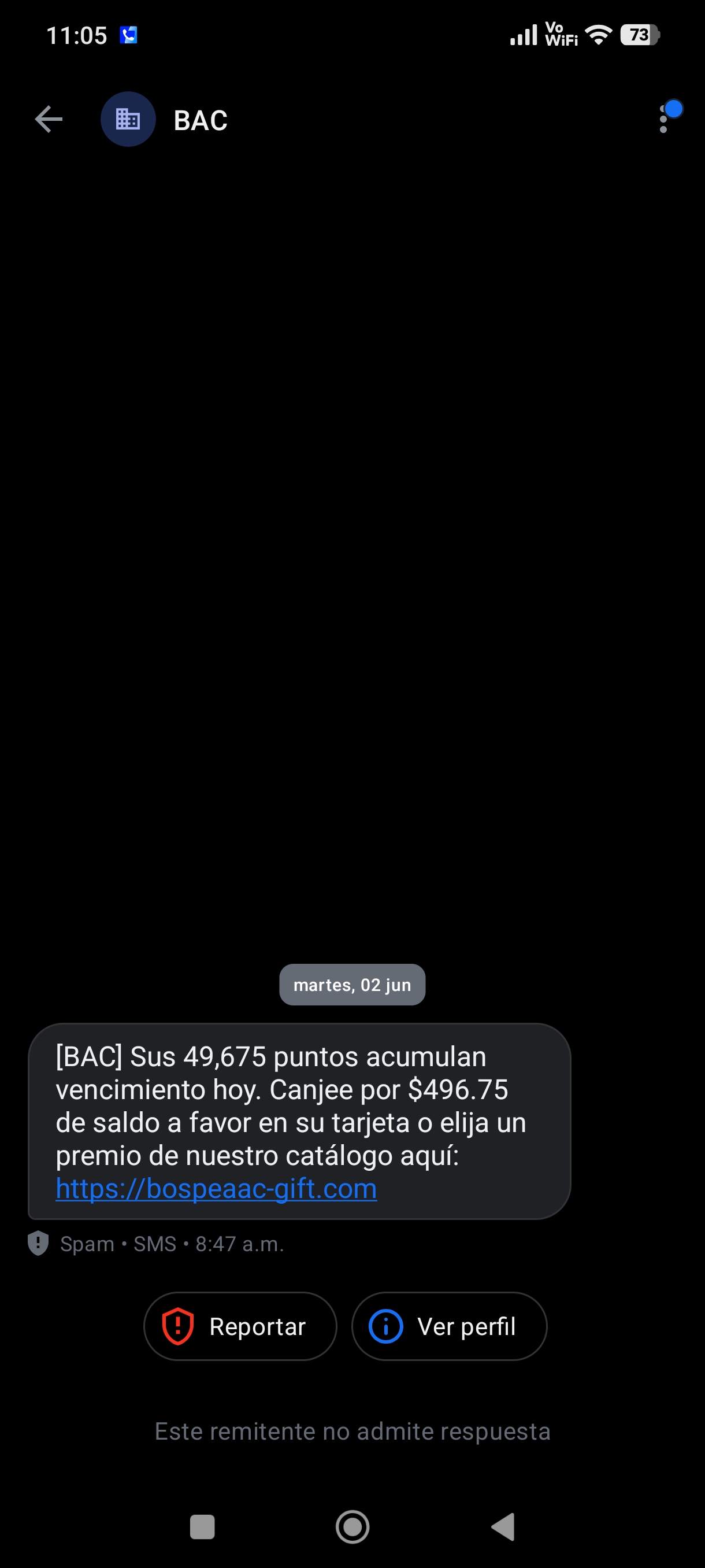 MESSAGES FROM BAC PANAMA