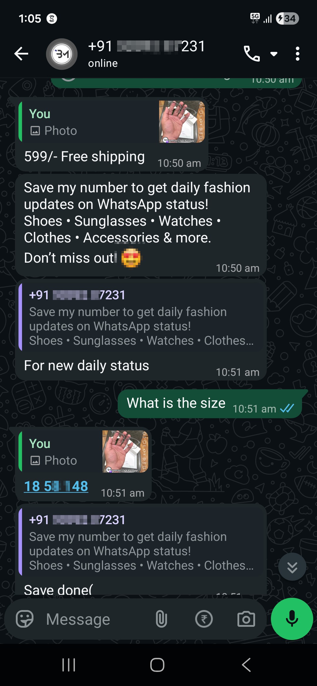 Buy product scam