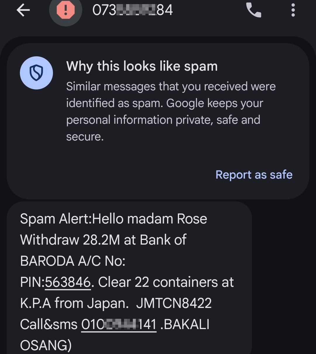 Scammers as usual
