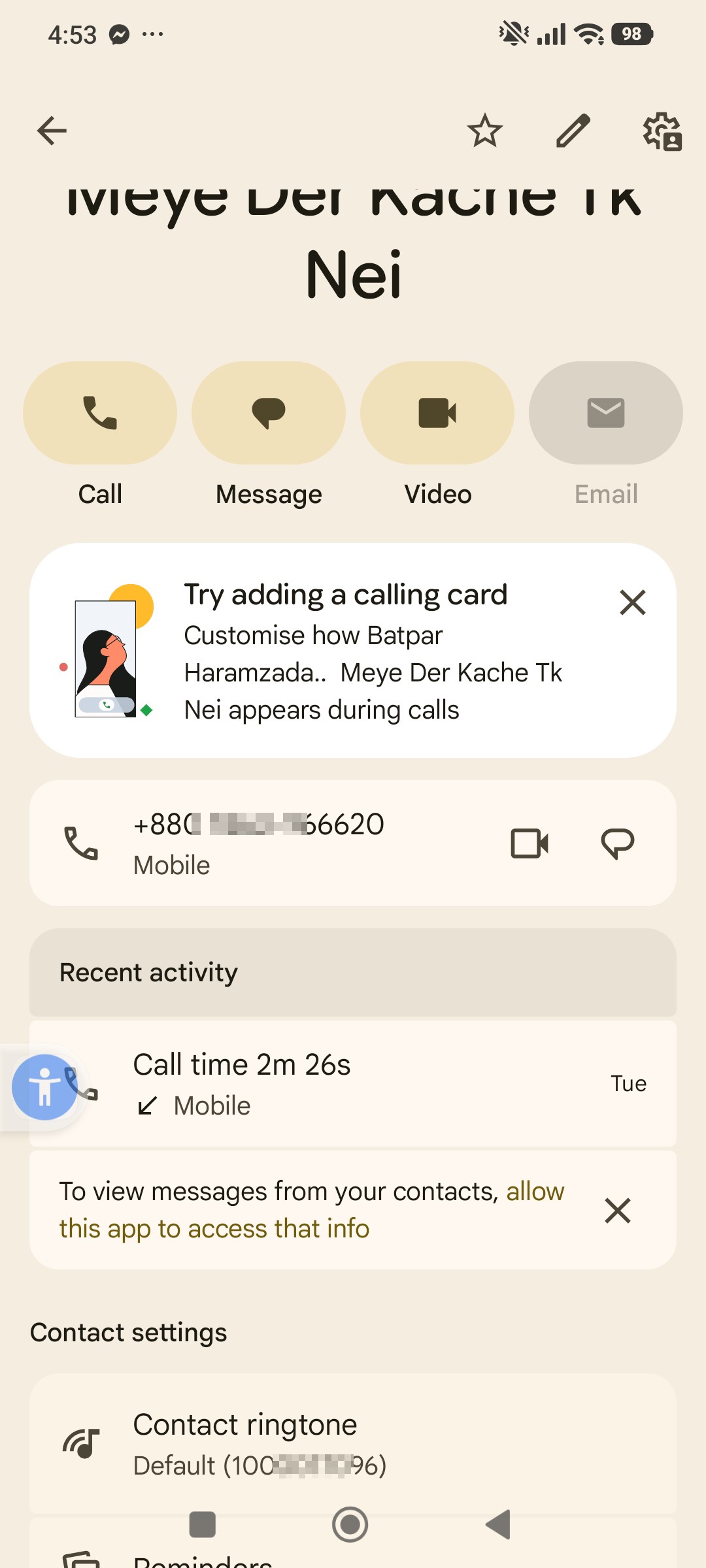"Please be aware of this number: [PHONE]. 