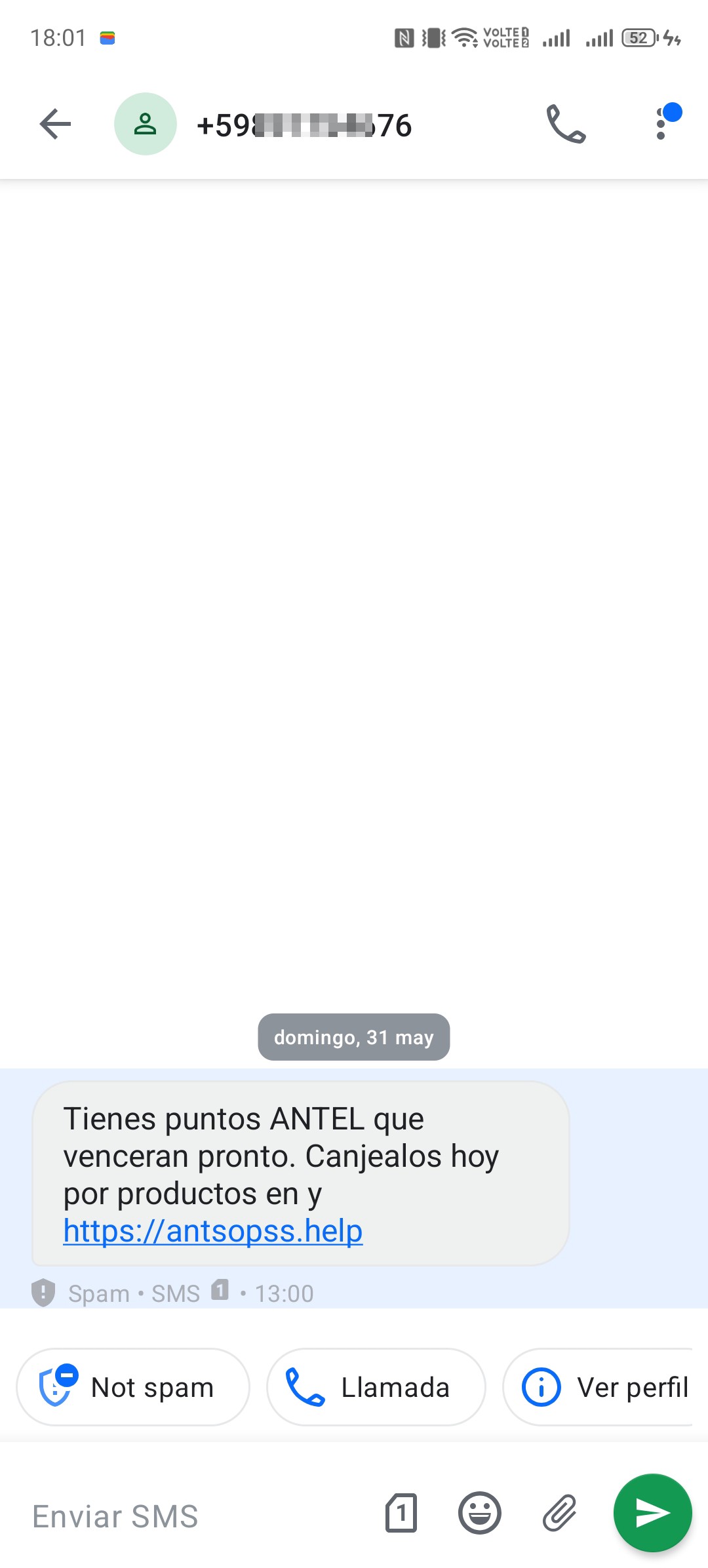 Scam with ANTEL