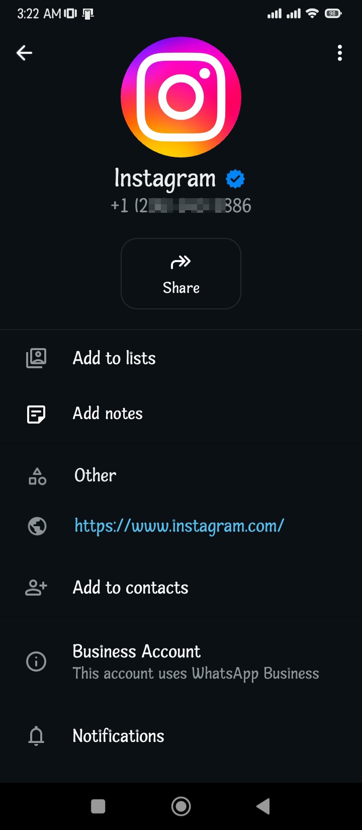 Fack Instagram official message in WhatsApp  - image 2