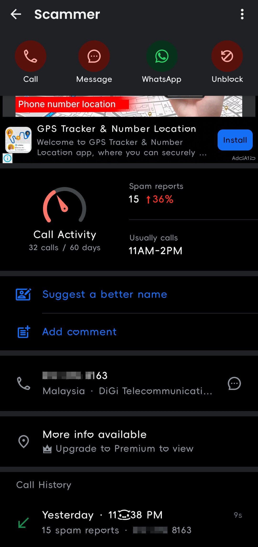 Scam experience 